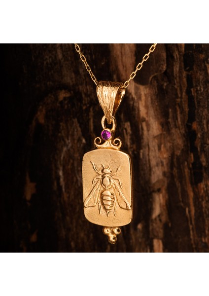 Antik Roma Parası Altın Kaplama Taşlı Bayan Gümüş Kolye fiyatları