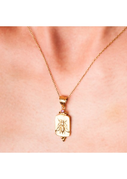 Antik Roma Parası Altın Kaplama Taşlı Bayan Gümüş Kolye modelleri