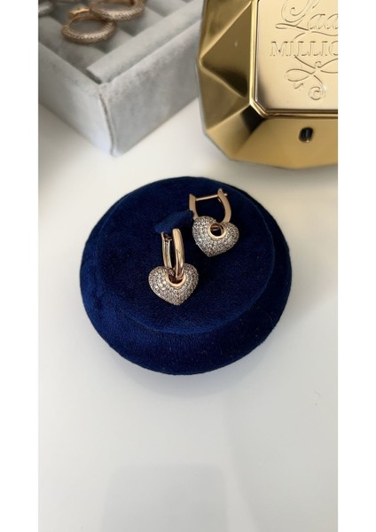 Vip Seri Gold Kalp Model Küpe