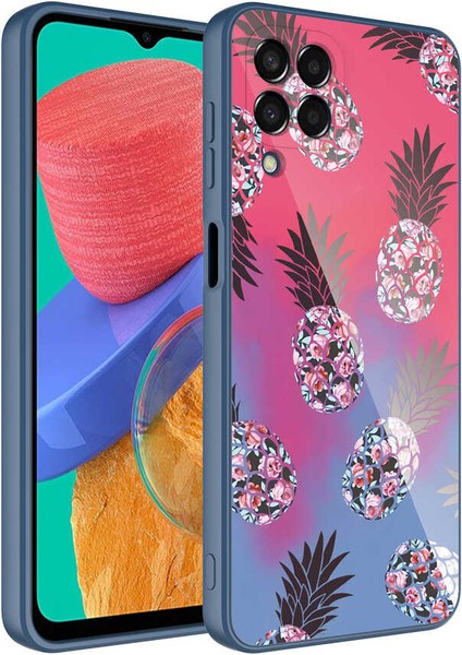 Galaxy M33 Kılıf Kamera Korumalı Desenli Sert Silikon Zore Epoksi Kapak-No3