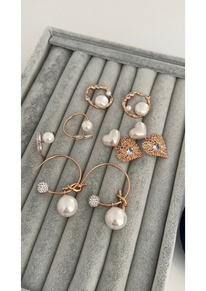 Vip Seri Gold Inci ve Zirkon Taş Detaylı Halka Küpe indirimleri