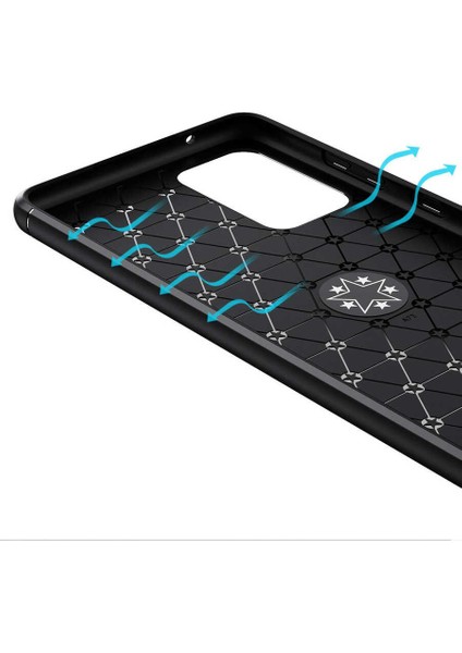 Galaxy A72 Kılıf Zore Ravel Silikon Kapak-Siyah-Mavi