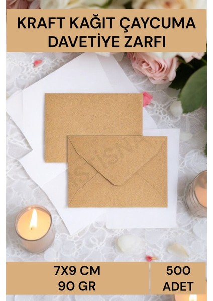 500 Adet 7X9CM Kahverengi Çaycuma Kraft Zarf Düğün Davetiye Lüks Tebrik Kartı Mektup Mühür fiyatları