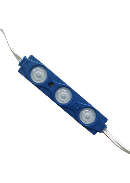 3 Lensli Modül Led Mavi 12 Volt 1.2 Watt 2835 ( 10 Adet )