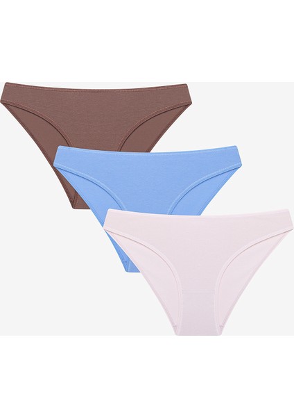 Cloud & Earth 3lü Çok Renkli Slip Külot