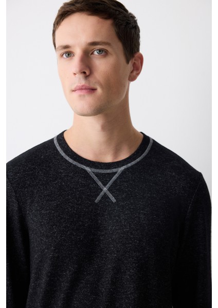 Basic Siyah Pantolon Pijama Takımı modelleri