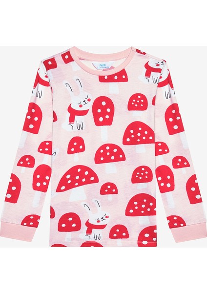 Kız Çocuk Mushroom 2li Çok Renkli Pijama Takımı