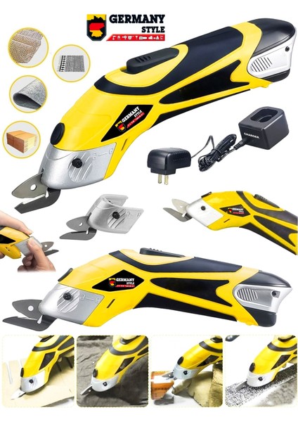 Alman Pro 18 V Şarjlı Çelik Dişli Çift Akü Kumaş Kağıt Deri Çok Amaçlı Makas fiyatları