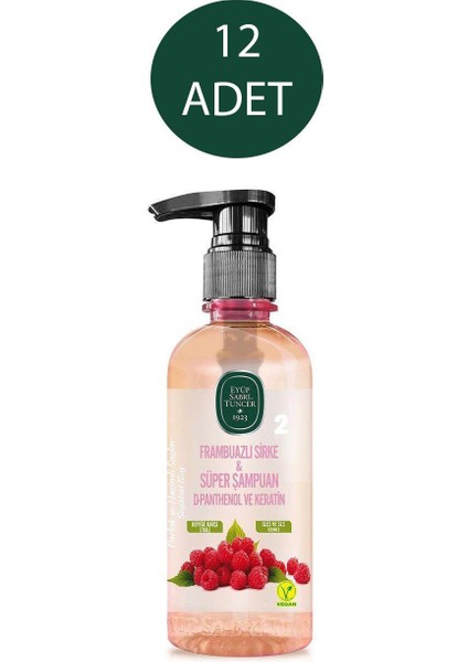 Frambuazlı Sirke & Süper Şampuan 100 ml - Seyahat Boy x 12 Adet