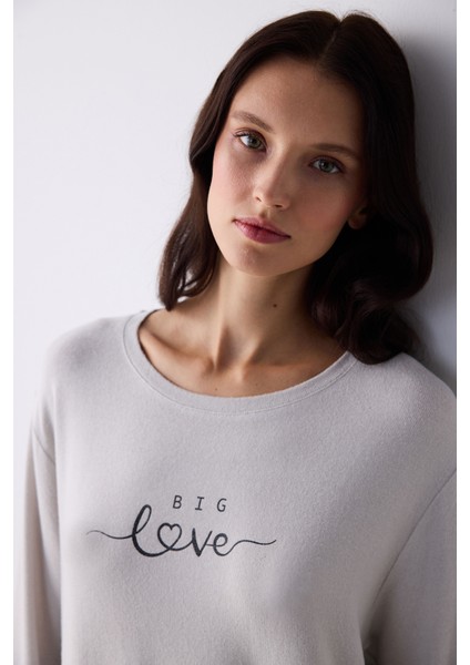 Love Çok Renkli Pantolon Pijama Takımı
