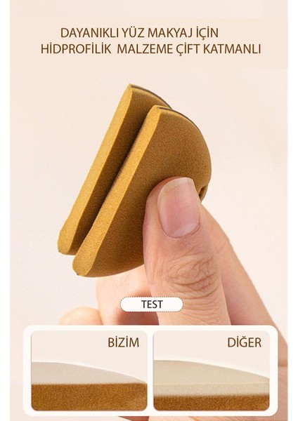 7 Adet Kozmetik Puf Seti Çiftyan Yumuşak Fondöten Nemlendirici Yüz Makyaj Bez Sünger Güzellik Seti