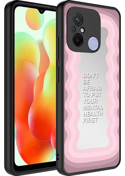 Xiaomi Redmi 12C Kılıf Aynalı Desenli Kamera Korumalı Parlak Zore Mirror Kapak-Ayna