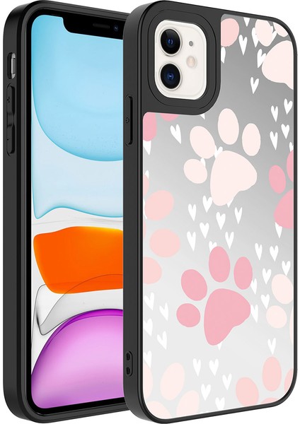 Apple iPhone 11 Uyumlu Aynalı Desenli Kamera Korumalı Parlak Zore Mirror Kapak-Pati