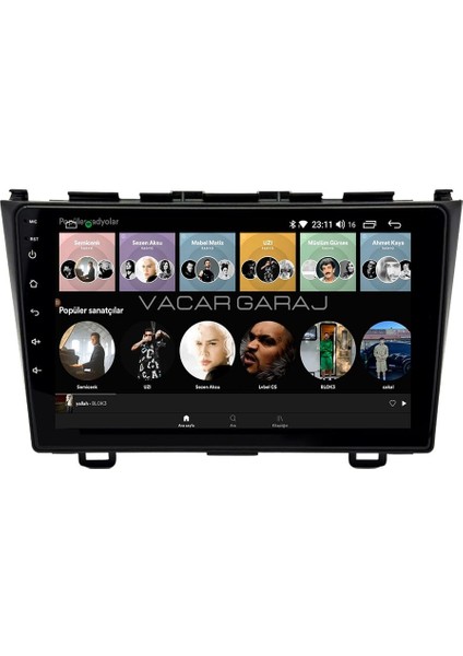 Honda Crv 2007-12 Uyumlu Androıd Multimedya Gerçek 2/32 Kablosuz Carplay Auto Geri Görüş Kameralı