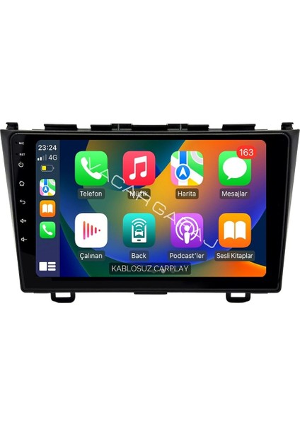 Honda Crv 2007-12 Uyumlu Androıd Multimedya Gerçek 2/32 Kablosuz Carplay Auto Geri Görüş Kameralı