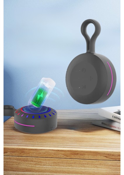 Su Geçirmez Bluetooth Hoparlör LED Işıklı Taşınabilir Ses Bombası Kablosuz USB Şarj