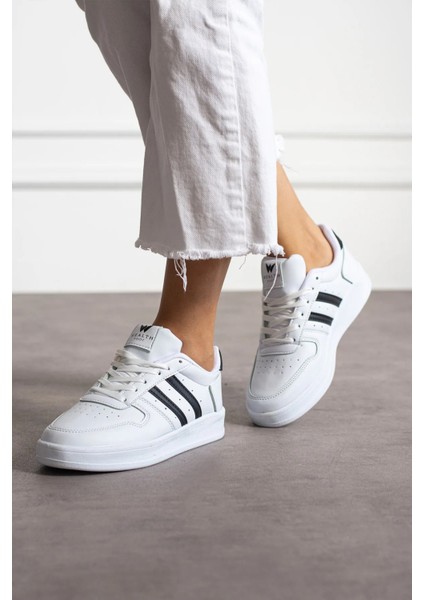 Siyah Beyaz Unisex Sneaker Spor Ayakkabı