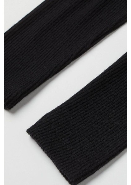 Yüksek Bel Nervürlü Siyah Tayt fiyatları