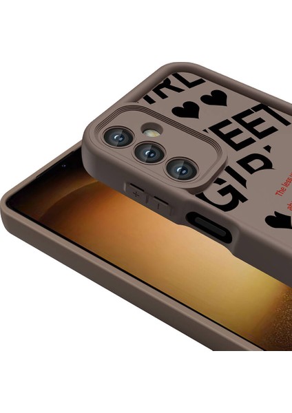 Galaxy A15 Kılıf Kamera Korumalı Baskılı Arka Yüzey Zore Klas Kapak-Açık Kahve indirimleri