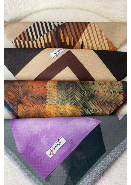 Soyut,Zebra,Üçgen Desen Pamuk Eşarp 5 Adet
