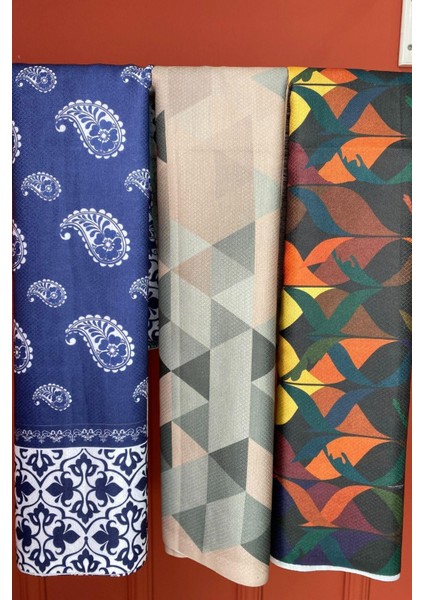 Paisley,Yaprak,Üçgen Desen Pamuk Şal 3 Adet