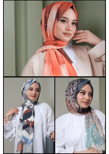 Soyut,Dalgalı Desen Pamuk Şal 3 Adet fiyatları