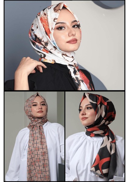 Geometrik,Çiçek Desen Pamuk Şal 3 Adet fiyatları