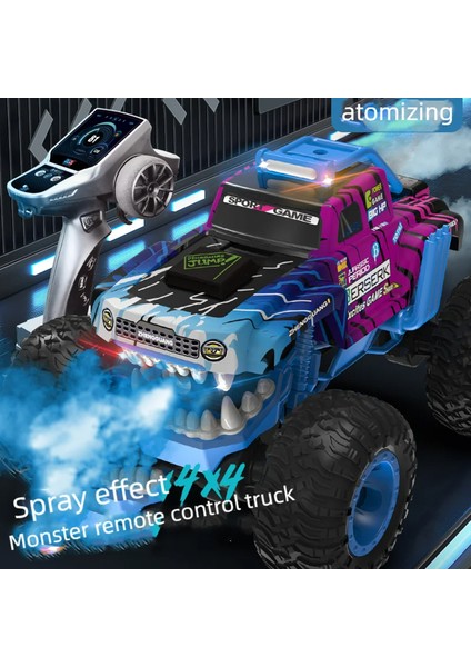 1:14 2.4ghz Uzaktan Kumandalı Araba Akrobat Gyroscope Işıklı Buharlı 4WD Monster Truck