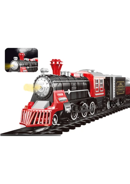 Learning Fun Işıklı Buharlı Metal Retro Klasik Tren Seti Şarjlı