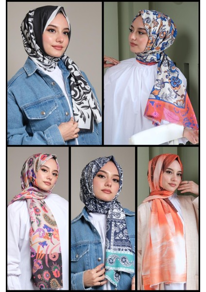 Çiçek,Barok,Paisley,Soyut Desen Pamuk Şal 5 Adet fiyatları