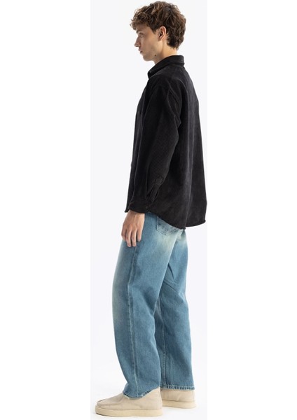 Oversize Kadife Gömlek