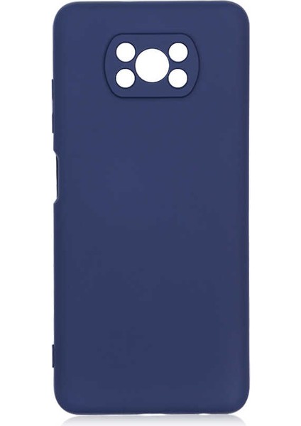 Xiaomi Poco X3 Kılıf Zore Mara Laaakan Kapak-Lacivert