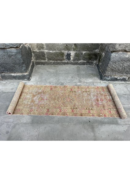 68X347 cm Uzun Boy El Dokuma Soft Renkli Bohem Stili Türk Antik Kilim indirimleri