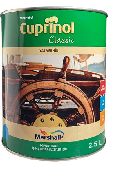 Cuprinol Classic Yat Vernik Ahşap Verniği Parlak 2,5 Lt. (3,5 Kg)