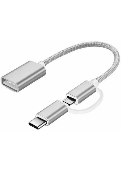Otg Adaptör Kablosu USB 3.0 Mikro Usb-C Type C Data Sync Adaptörü