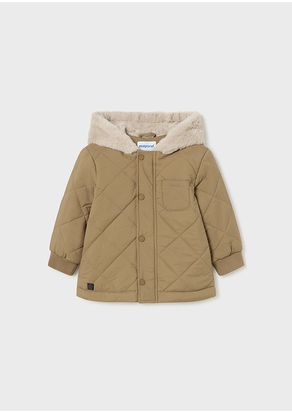 2465 Erkek Bebe Camel Kapüşonlu Mont