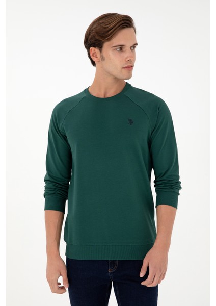 U.S. Polo Assn. Erkek Koyu Yeşil Sweatshirt 50295159-VR079