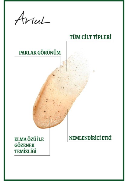 Nemlendirme,Canlılık ve Besleme Sağlayan Doğal Elma Püreli Peeling Maske 100 Gr