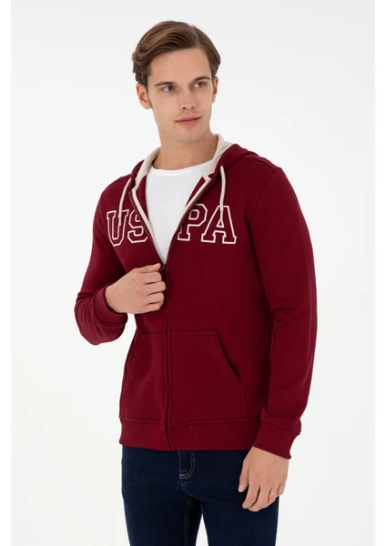 U.S. Polo Assn. Erkek Bordo Örme Hırka 50295172-VR014