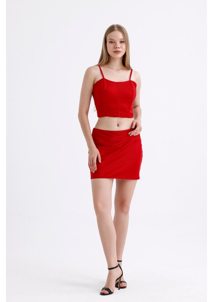 Beli Lastikli Saten Mini Etek | ETK35774 modelleri