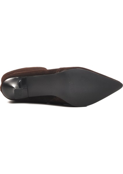 Ds-60 Kahve Süet Deri Içi Polarlı Kadın Topuklu Bot indirimleri