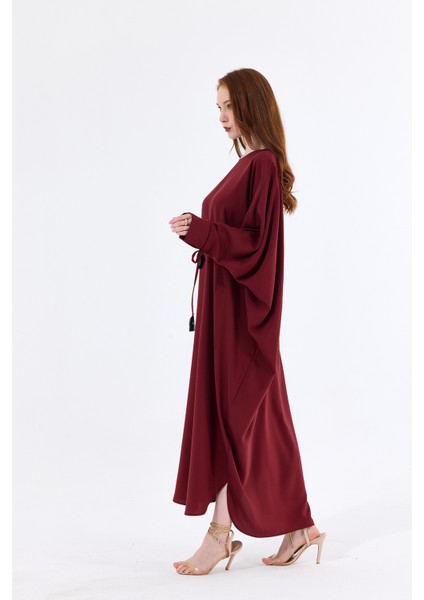 Manşetli Ip Püsküllü Viskon Kimono | KMN35008