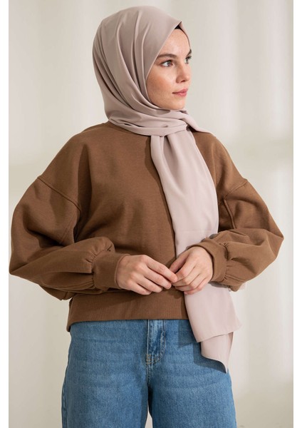 Medine Ipeği Latte Şal modelleri