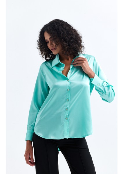 Hafif Dökümlü Saten Gömlek | GML35403 modelleri