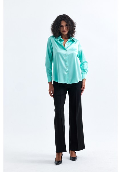 Hafif Dökümlü Saten Gömlek | GML35403 fırsatları