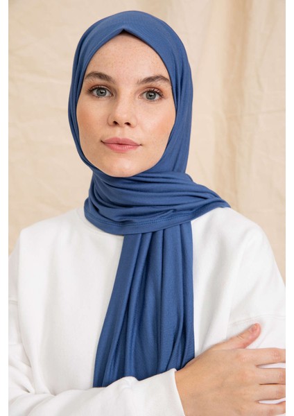 Penye Indigo Şal