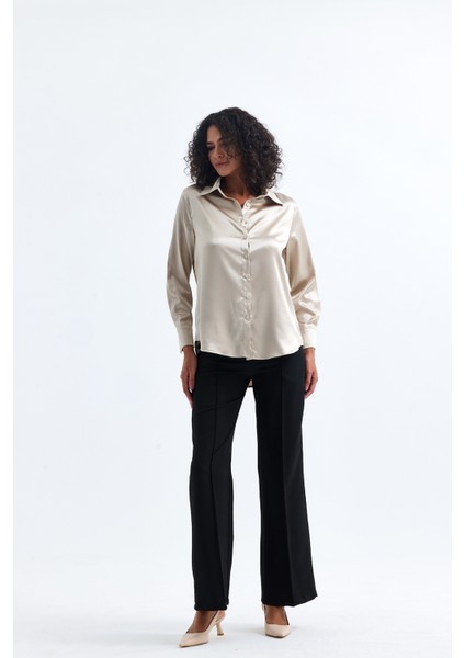 Hafif Dökümlü Saten Gömlek | GML35403 fırsatları