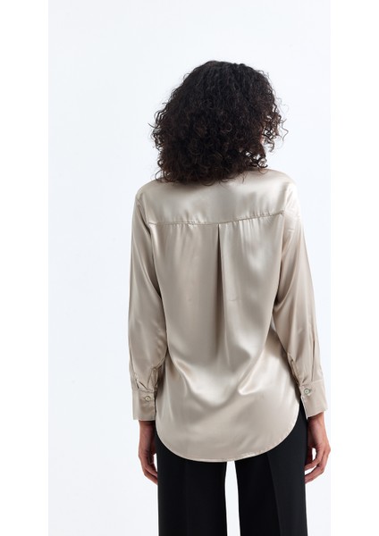 Hafif Dökümlü Saten Gömlek | GML35403 indirimleri