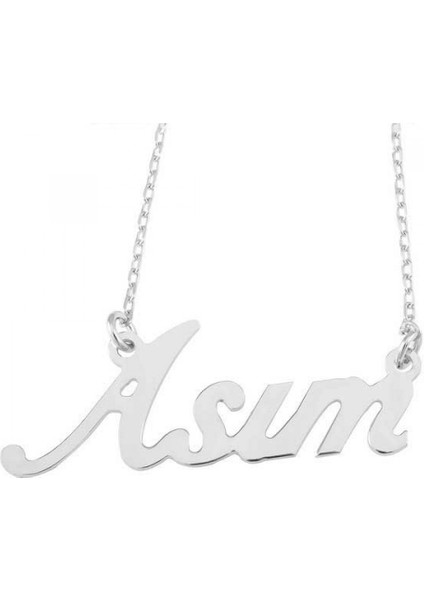 Sade Isim Gümüş Kolye