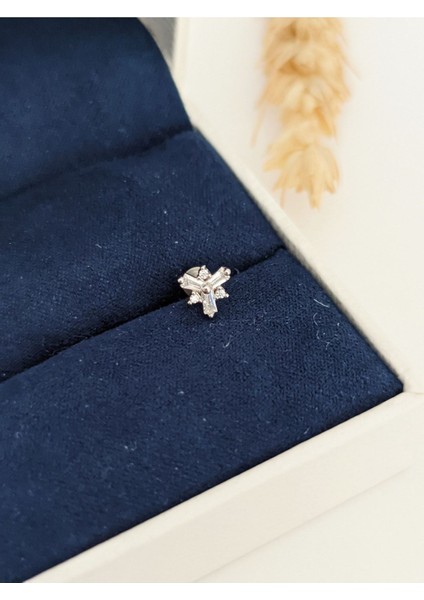 Cerrahi Çelik Zirkon Taşlı Piercing , Tragus